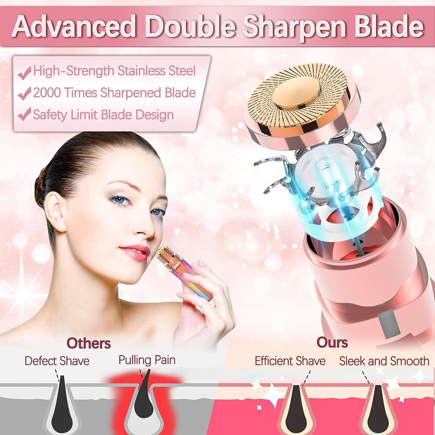 2 in 1 electric Eyebrow Trimmer