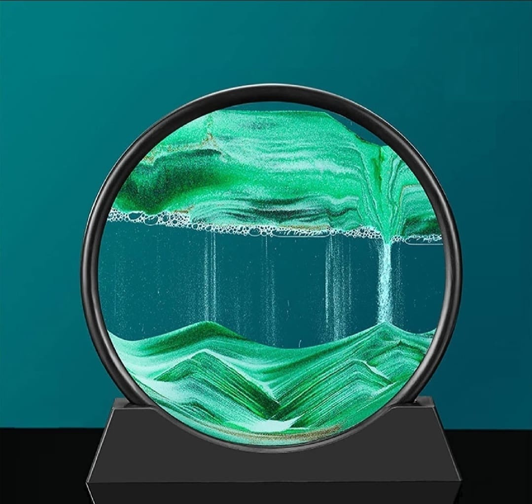 3D Moving Sand Mountain Lamp With Stand -