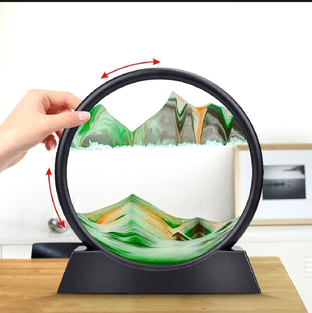 3D Moving Sand Mountain Lamp With Stand -