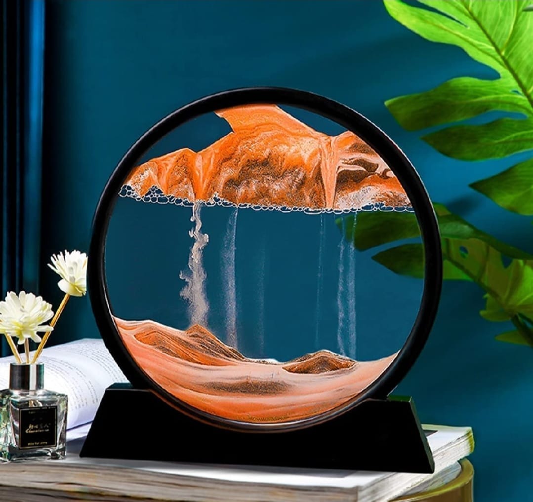 3D Moving Sand Mountain Lamp With Stand -